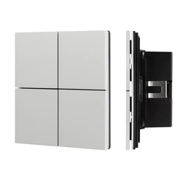 Фото #1 товара INTELLIGENT ARLIGHT Кнопочная панель KNX-304-23-IN Silver (BUS, Frameless) (IARL, IP20 Металл, 2 года)