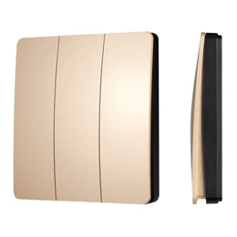 Фото #1 товара INTELLIGENT ARLIGHT Кнопочная панель KINETIC-801-22-3G-WP-SUF Gold (No battery, IP67, 433Mhz) (IARL, IP67 Пластик, 3 года)