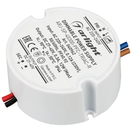 Фото #1 товара Блок питания ARJ-SP-40300-PFC-TRIAC-R (12W, 27-40V, 300mA) (Arlight, IP44 Пластик, 5 лет)