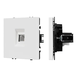 Фото #1 товара Механизм телефонной розетки SCT-NOBE-MTL1-SFPL-WH (RJ-11, 4C) (Arlight, Белый кварц)