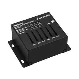 Фото #1 товара Контроллер SMART-DMX-CONSOLE-DIN (5-12V, 6CH, XLR3) (Arlight, IP20 Металл, 5 лет)