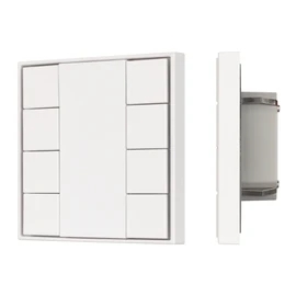 Фото #1 товара INTELLIGENT ARLIGHT Кнопочная панель KNX-301-22-8-SH-IN White (BUS, Frame) (IARL, IP20 Пластик, 3 года)