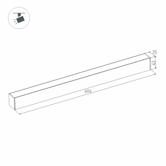 Фото #4 товара Светильник MAG-FLAT-45-L605-18W Warm3000 (BK, 100 deg, 24V) (Arlight, IP20 Металл, 3 года)