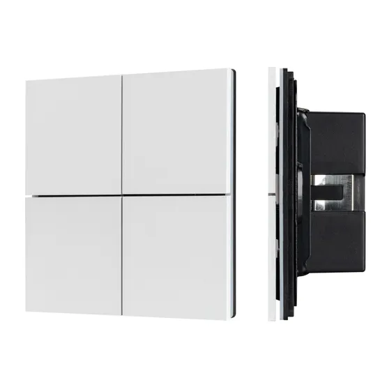 Фото #1 товара INTELLIGENT ARLIGHT Кнопочная панель KNX-304-23-IN White (BUS, Frameless) (IARL, IP20 Металл, 2 года)