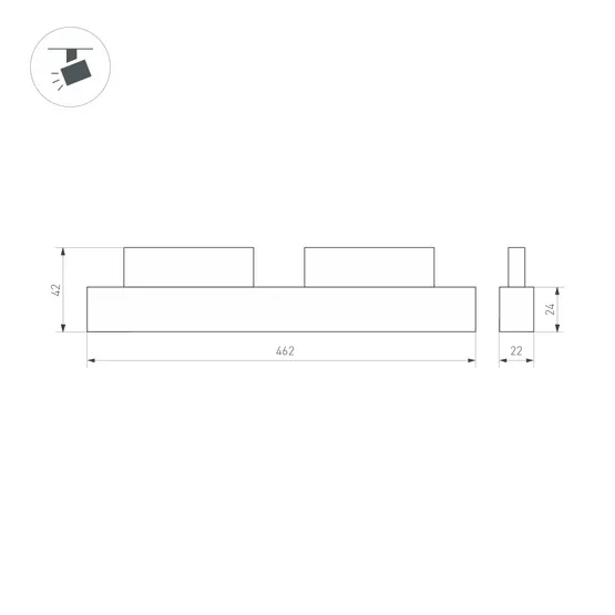 Фото #9 товара Светильник MAG-ORIENT-FLAT-L465-16W Warm3000 (BK, 80 deg, 48V, DALI) (Arlight, IP20 Металл, 5 лет)