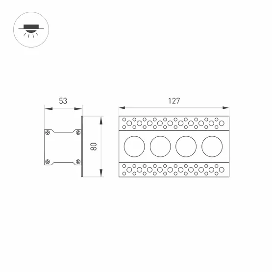 Фото #6 товара Светильник MS-ORIENT-BUILT-TRIMLESS-TC-S38x127-10W Day4000 (WH-BK, 30 deg, 230V) (Arlight, IP20 Металл, 5 лет)