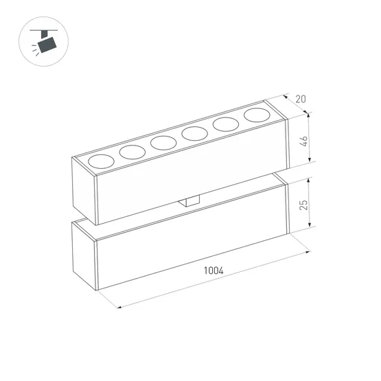 Фото #5 товара Светильник MAG-DOTS-FOLD-25-S1004-30W Warm3000 (BK, 30 deg, 24V) (Arlight, IP20 Металл, 3 года)