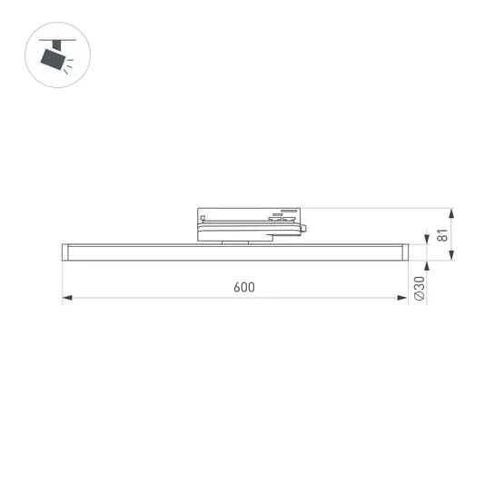 Фото #4 товара Светильник LGD-TUBE-TURN-4TR-L600-20W Day4000 (BK, 180 deg, 230V) (Arlight, IP20 Металл, 3 года)