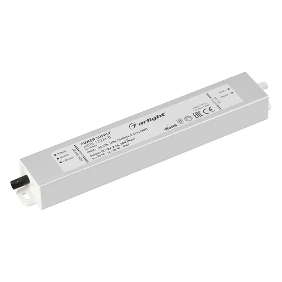 Фото #1 товара Блок питания ARPV-12030-B (12V, 2.5A, 30W) (Arlight, IP67 Металл, 3 года)