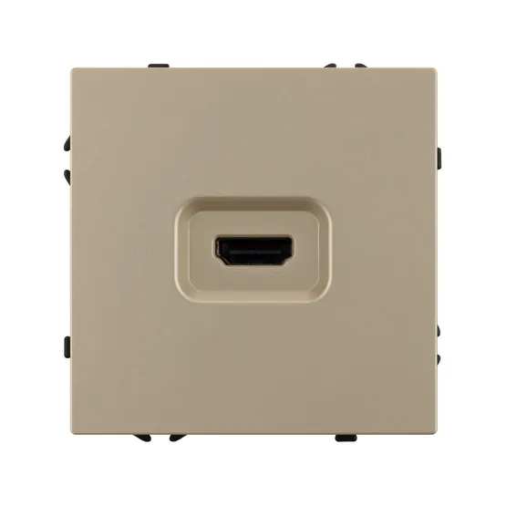 Фото #4 товара Механизм HDMI розетки SCT-NOBE-MHD1-SFPL-GD (Arlight, Золотой песок)