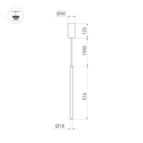 Фото #4 товара Светильник SP-JEDI-HANG-R18-6W Warm3000 (BK, 360 deg, 230V) (Arlight, IP20 Пластик, 3 года)