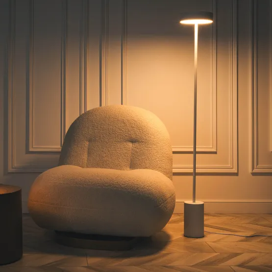 Фото #4 товара Светильник SP-SAMSARA-FLOOR-16W Warm3000 (WH, 110 deg, 230V) (Arlight, IP20 Металл, 3 года)