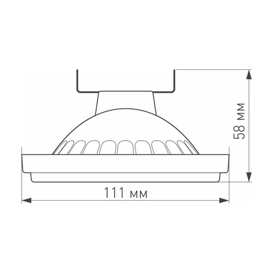 Фото #5 товара Лампа AR111-UNIT-G53-15W- Warm3000 (WH, 24 deg, 12V) (Arlight, Металл)