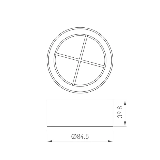 Фото #2 товара Решетка антибликовая LGD-ANTIGLARE-GRILLE-R85 (BK) (Arlight, Металл)