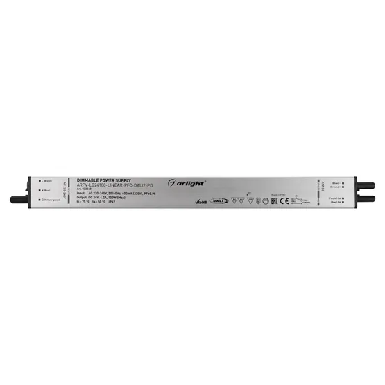 Фото #2 товара Блок питания ARPV-LG24100-LINEAR-PFC-DALI2-PD (24V, 4.2A, 100W) (Arlight, IP67 Металл, 5 лет)