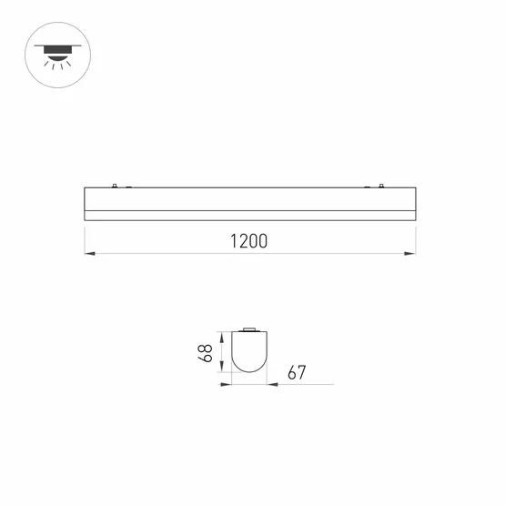 Фото #5 товара Светильник ALT-LARGO-1200-30W Warm3000 (WH, 120 deg, 230V) (Arlight, IP65 Пластик, 5 лет)