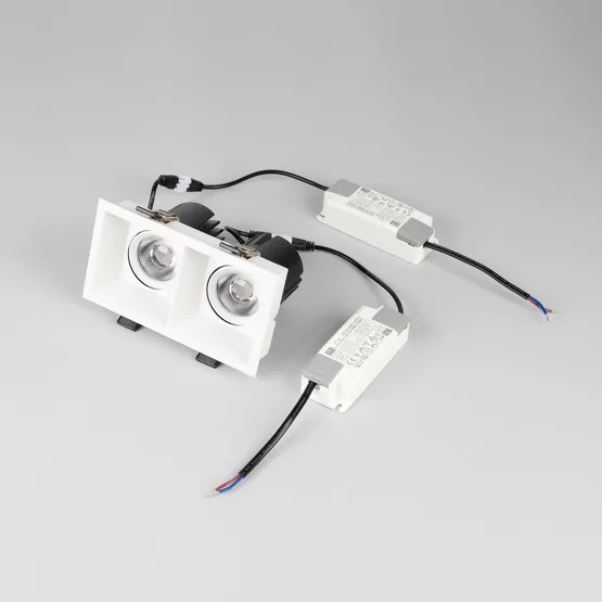Фото #3 товара Светильник MS-FLOW-BUILT-S157x85-2x6W Warm3000 (WH, 38 deg, 230V) (Arlight, IP20 Металл, 5 лет)