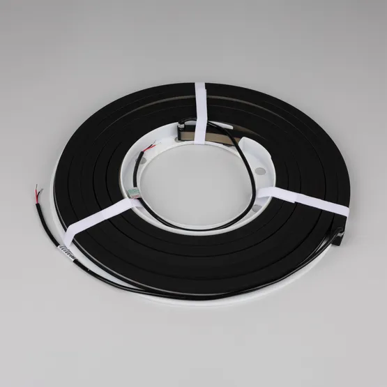 Фото #3 товара Светодиодная лента герметичная NOVA-TOP-BLACK-A120-16x15mm 24V Warm3000 (10 W/m, IP67, 2835, 5m, wire x2) (Arlight, Вывод боковой, 5 лет)