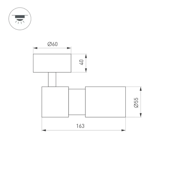 Фото #8 товара Светильник SP-ARTEMIS-SURFACE-FLAP-R55-12W Warm2700 (BK, 8-80 deg, 230V) (Arlight, IP20 Металл, 5 лет)