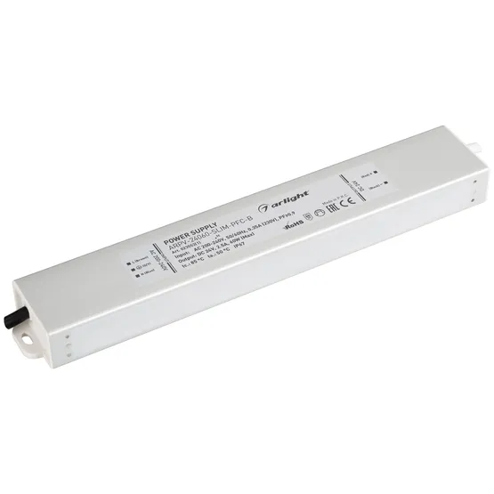 Фото #1 товара Блок питания ARPV-24060-SLIM-PFC-B (24V, 2.5A, 60W) (Arlight, IP67 Металл, 3 года)