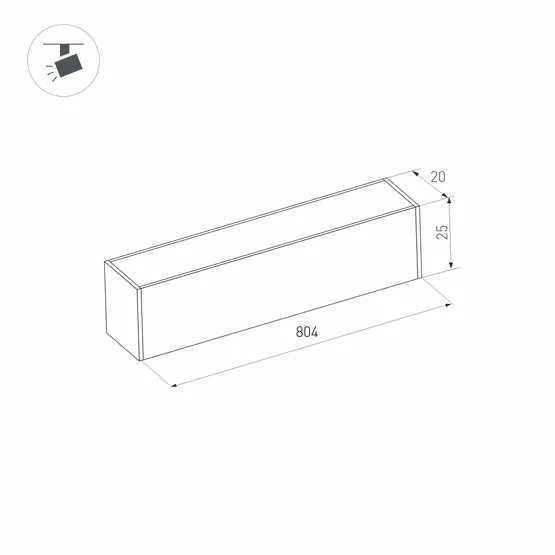 Фото #6 товара Светильник MAG-FLAT-25-L800-24W Warm3000 (BK, 100 deg, 24V, DALI) (Arlight, IP20 Металл, 3 года)