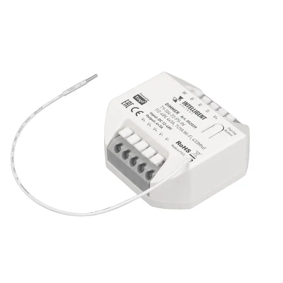 Фото товара INTELLIGENT ARLIGHT Диммер TY-104-72-PS-IN (12-48V, 4x3A, TUYA Wi-Fi, 433Mhz) (IARL, IP20 Пластик, 3 года)