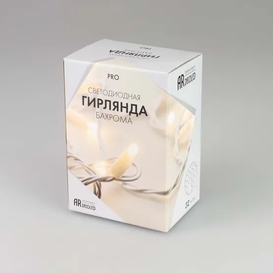 Фото #3 товара Светодиодная гирлянда ARD-EDGE-PRO-4000x600-WHITE-128LED-MILK-FLASH Warm (230V, 8W) (Ardecoled, IP65)