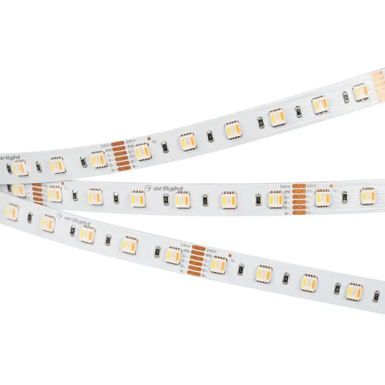 Фото #1 товара Светодиодная лента RT 2-5000 24V RGBW-MIX 12mm (5060-One, 60 LED/m, LUX) (Arlight, 20 Вт/м, IP20)