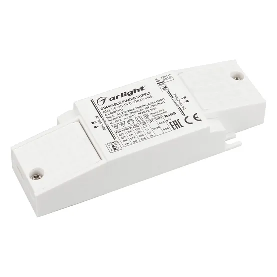 Фото #1 товара Блок питания ARJ-SP-10-PFC-TRIAC-INS (10W, 26-38V, 0.18-0.27A) (Arlight, IP20 Пластик, 5 лет)