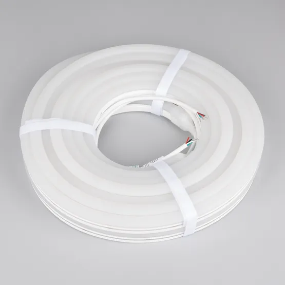 Фото #4 товара Светодиодная лента герметичная MOONLIGHT-PRO-SIDE-X336-12x24mm 24V RGBW-Day (12 W/m, IP68, 10m, wire x2) (Arlight, Вывод прямой, 5 лет)