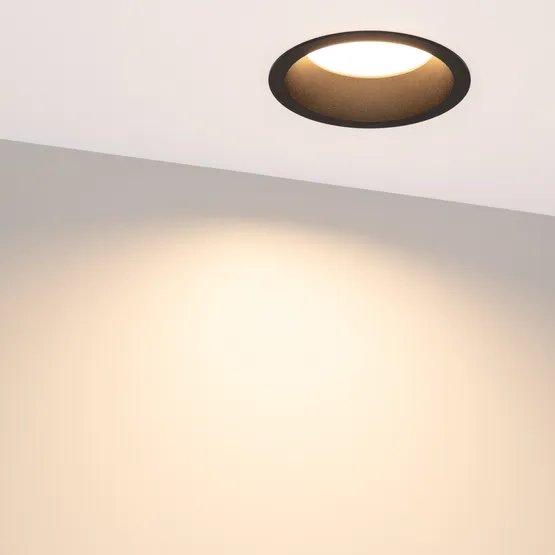 Фото #3 товара Светильник MS-DROP-BUILT-R137-24W Warm3000 (BK, 90 deg, 230V) (Arlight, IP54 Металл, 5 лет)