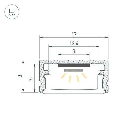Фото #4 товара Набор для светодиодной подсветки ARL-KIT-SLIM-FC 24V Day4000 (14,4 W/m, IP20, 2m) (Arlight, -)