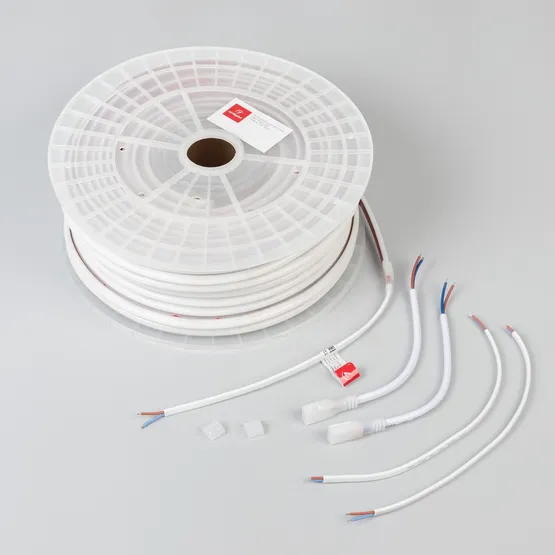 Фото #3 товара Светодиодная лента герметичная ARL-PSW-U286-10mm 230V Warm2700 (13 W/m, IP67, 50m) (Arlight, -)