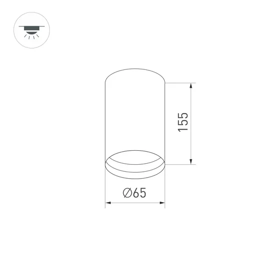 Фото #10 товара Светильник SP-POLO-SURFACE-R65-8W Warm3000 (BK-WH, 40 deg) (Arlight, IP20 Металл, 5 лет)