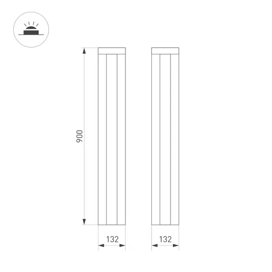 Фото #4 товара Светильник LGD-FLINT-BOLL-H900-18W Warm3000 (BK, 45 deg, 230V) (Arlight, IP65 Металл, 3 года)