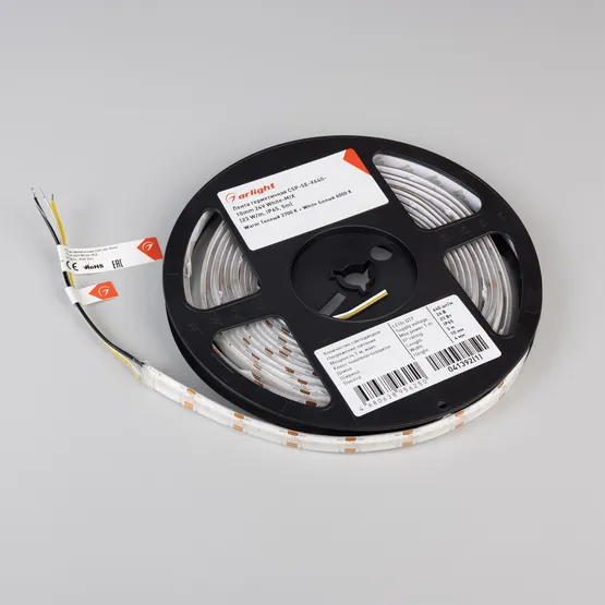 Фото #4 товара Светодиодная лента герметичная CSP-SE-X640-10mm 24V White-MIX (23 W/m, IP65, 5m) (Arlight, Изменяемая ЦТ)
