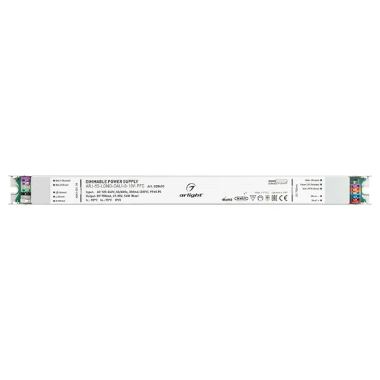 Фото #2 товара Блок питания ARJ-55-LONG-DALI-0-10V-PFC (56W, 700mA) (Arlight, IP20 Металл, 7 лет)