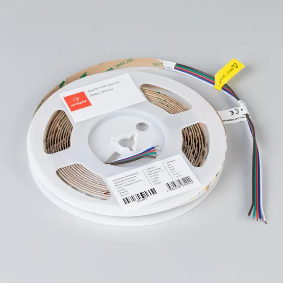 Фото #6 товара Светодиодная лента RT-A168-10mm 24V RGBW-Day (20 W/m, IP20, 5m) (Arlight, высок.эфф.150 лм/Вт)