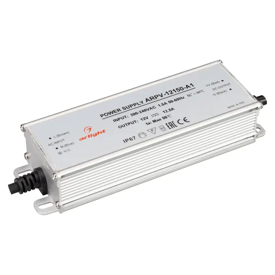 Фото #1 товара Блок питания ARPV-12150-A1 (12V, 12.5A, 150W) (Arlight, IP67 Металл, 3 года)