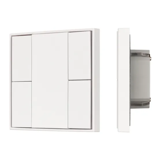 Фото товара INTELLIGENT ARLIGHT Кнопочная панель KNX-301-22-4-SH-IN White (BUS, Frame) (IARL, IP20 Пластик, 3 года)