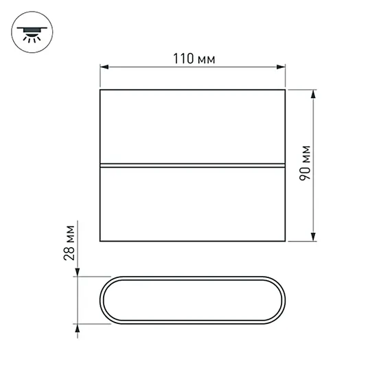 Фото #6 товара Светильник SP-Wall-110WH-Flat-6W Day White (Arlight, IP54 Металл, 3 года)