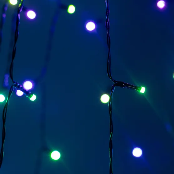 Фото #2 товара Светодиодная гирлянда Лучи Смарт ARD-GALA-CLASSIC-1800-BLACK-180LED RGB (230V, 3.6W, Tuya Wi-Fi) (Ardecoled, IP65)