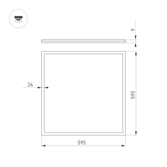 Фото #6 товара Панель DL-B600x600A-40W White (Arlight, IP40 Металл, 3 года)