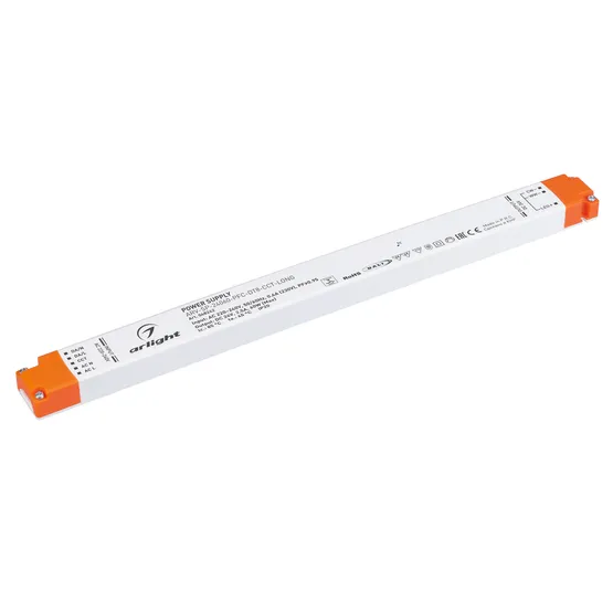 Фото товара Блок питания ARV-SP-24060-PFC-DT8-CCT-LONG (24V, 2.5A, 60W) (Arlight, IP20 Пластик, 5 лет)