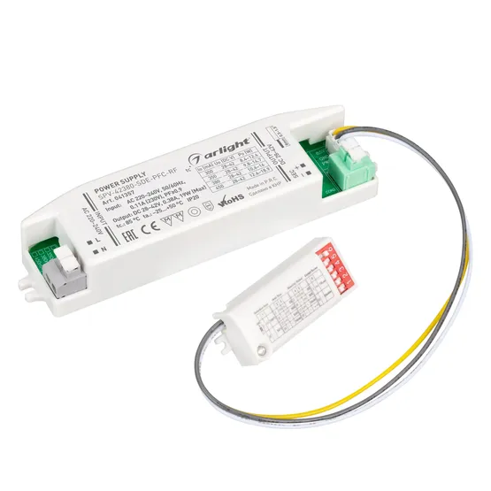 Фото товара Блок питания SPV-42380-SDE-PFC (19W, 28-42V, 380mA, 5.8GHz) (Arlight, IP20 Пластик, 5 лет)